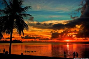 Sunset of Tamuning beach